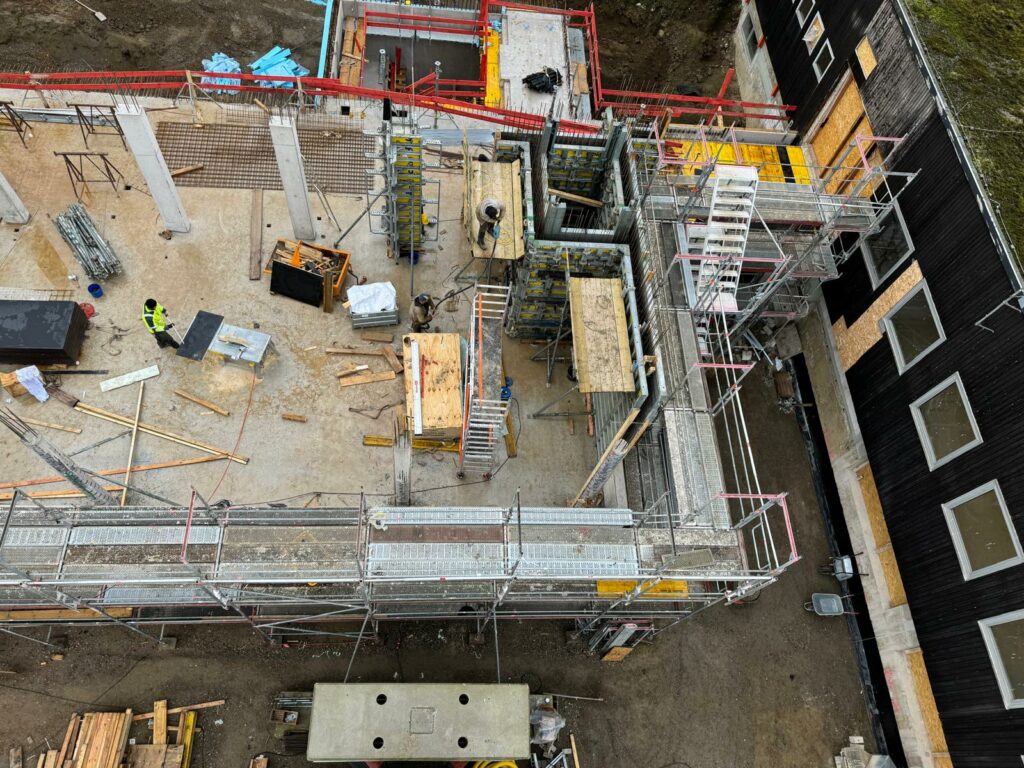 Baustelle von oben