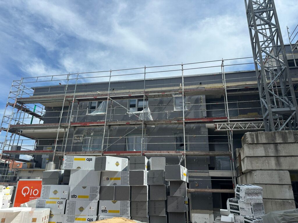 Fassade mit Wärmedämmung