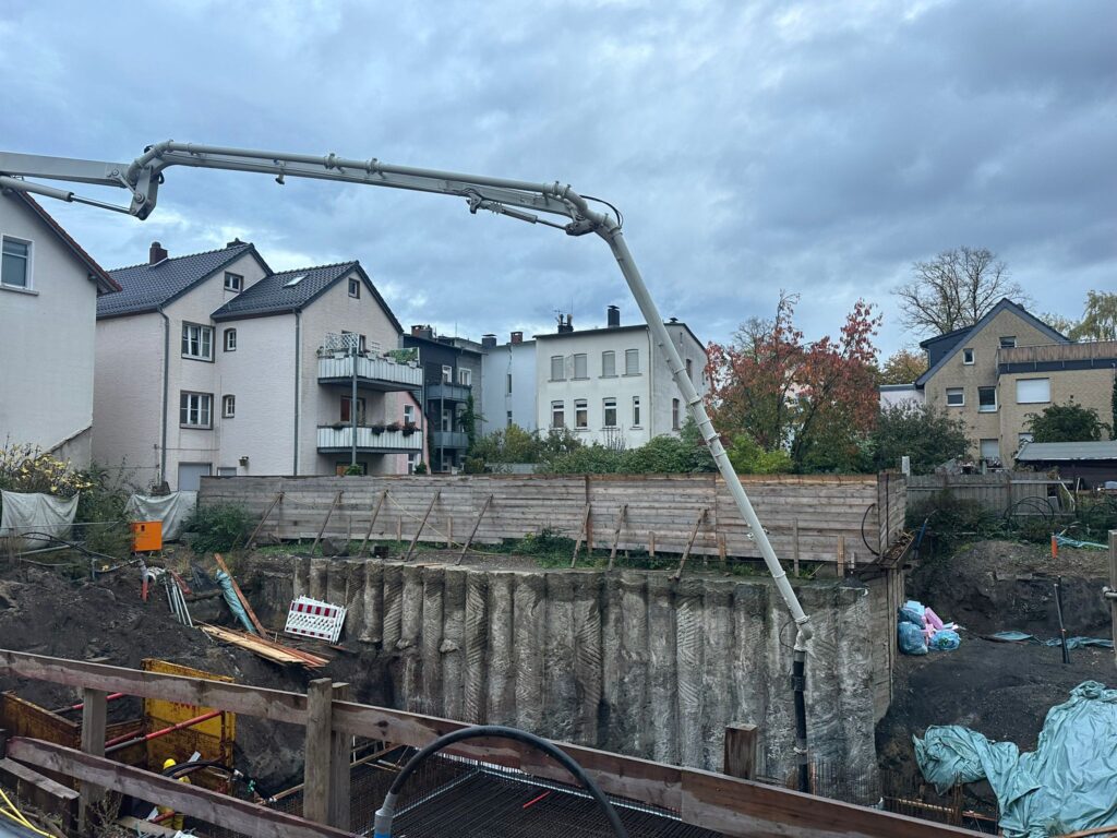 Betonage mit Betonpumpe